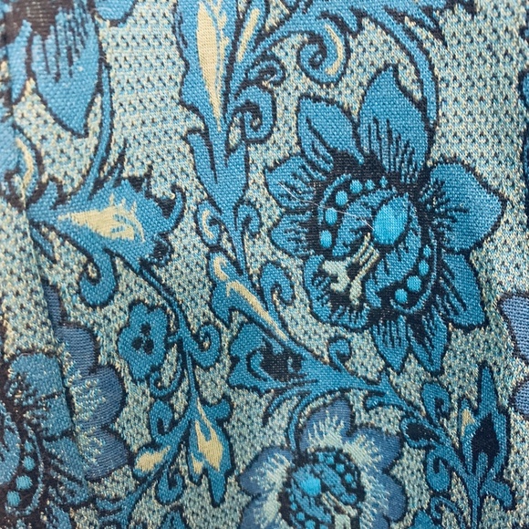 J Jill Blue Green Floral Midi Skirt - Picture 4 of 5